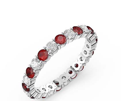 Ruby And Diamond Eternity Ring