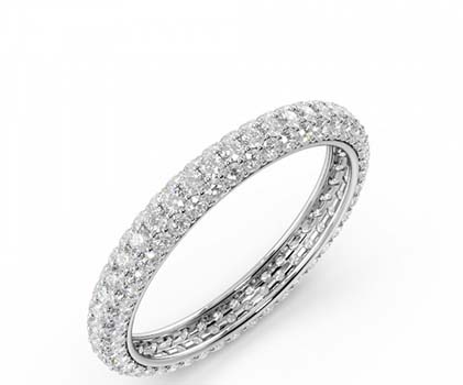 Pave Set Eernity Rings