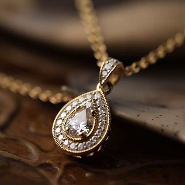 pave settings diamond necklace